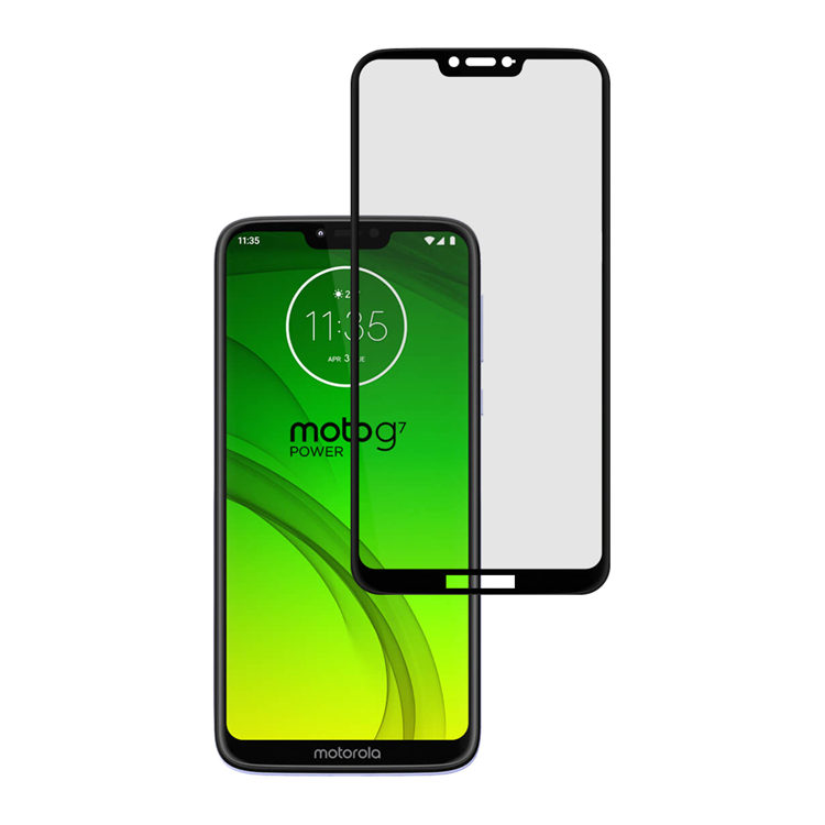 Dlix 3D hot bending full glue tempered glass screen protector for Moto G7 Power