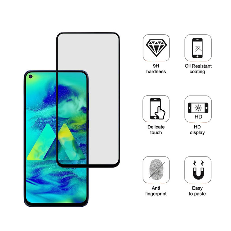 Dlix 2.5D silk print full glue tempered glass screen protector for Samsung Galaxy M41